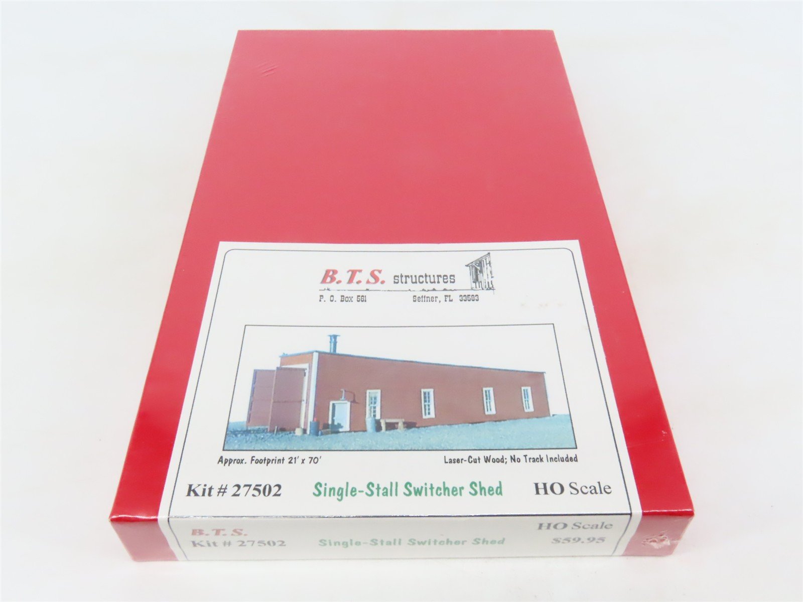 HO 1/87 Scale B.T.S. Laser-cut Kit #27502 Single-Stall Switcher Shed - SEALED