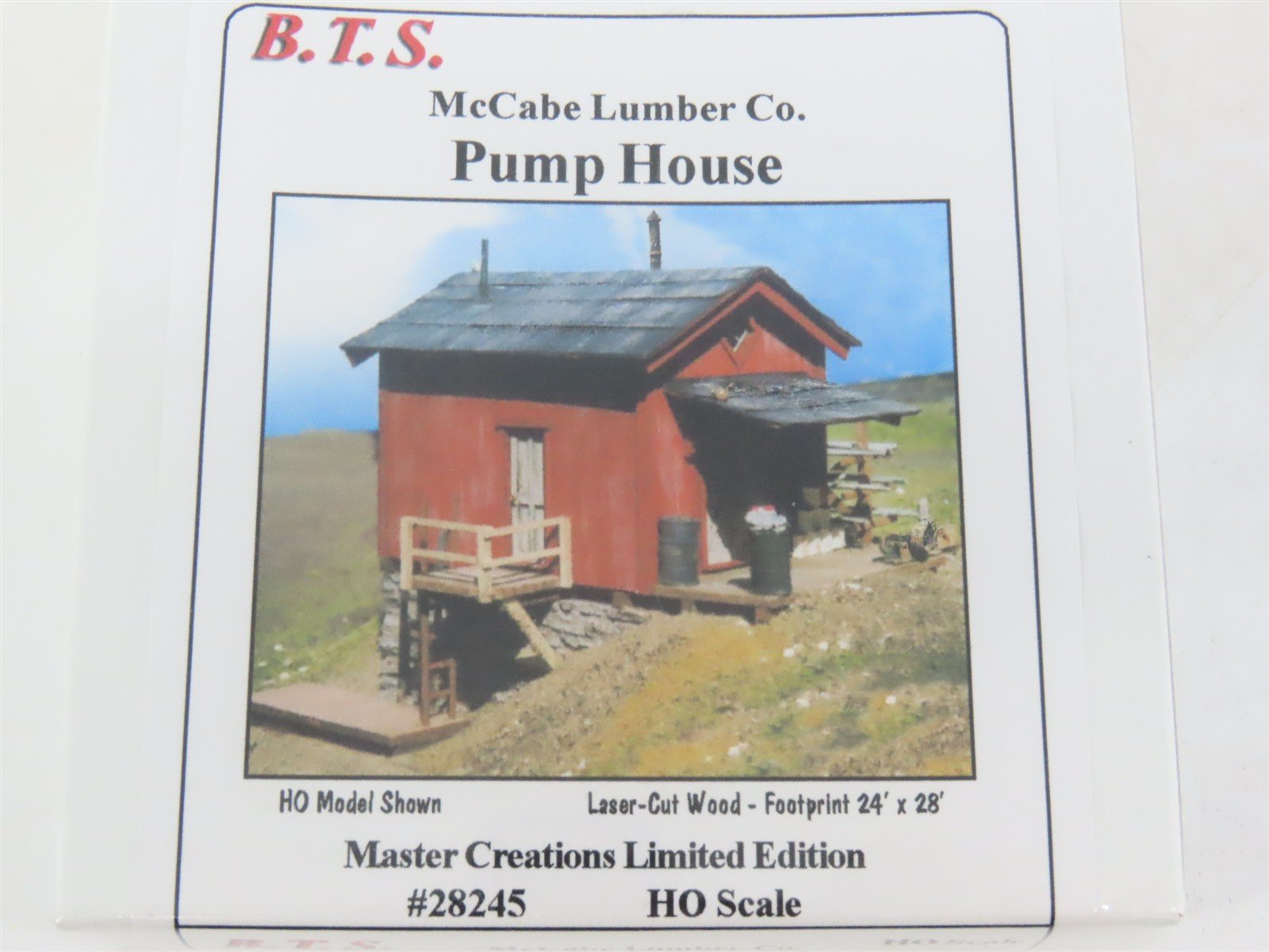 HO Master Creations B.T.S. Laser-cut Kit #28245 McCabe Lumber Pump House -SEALED
