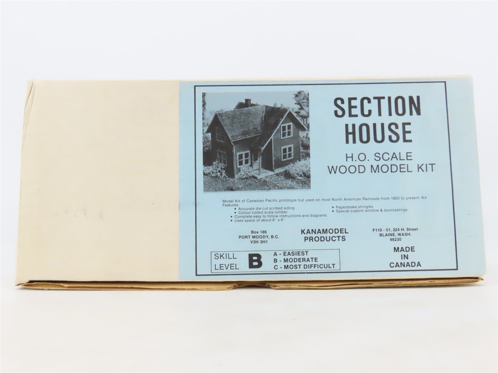 HO 1/87 Scale Kanamodel Products Craftsman Kit #102B Section House - SEALED