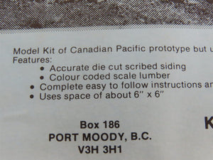 HO 1/87 Scale Kanamodel Products Craftsman Kit #102B Section House - SEALED