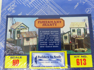 HO Builders In Scale Evening Express Laser Kit #613 Fisherman's Shanty - SEALED