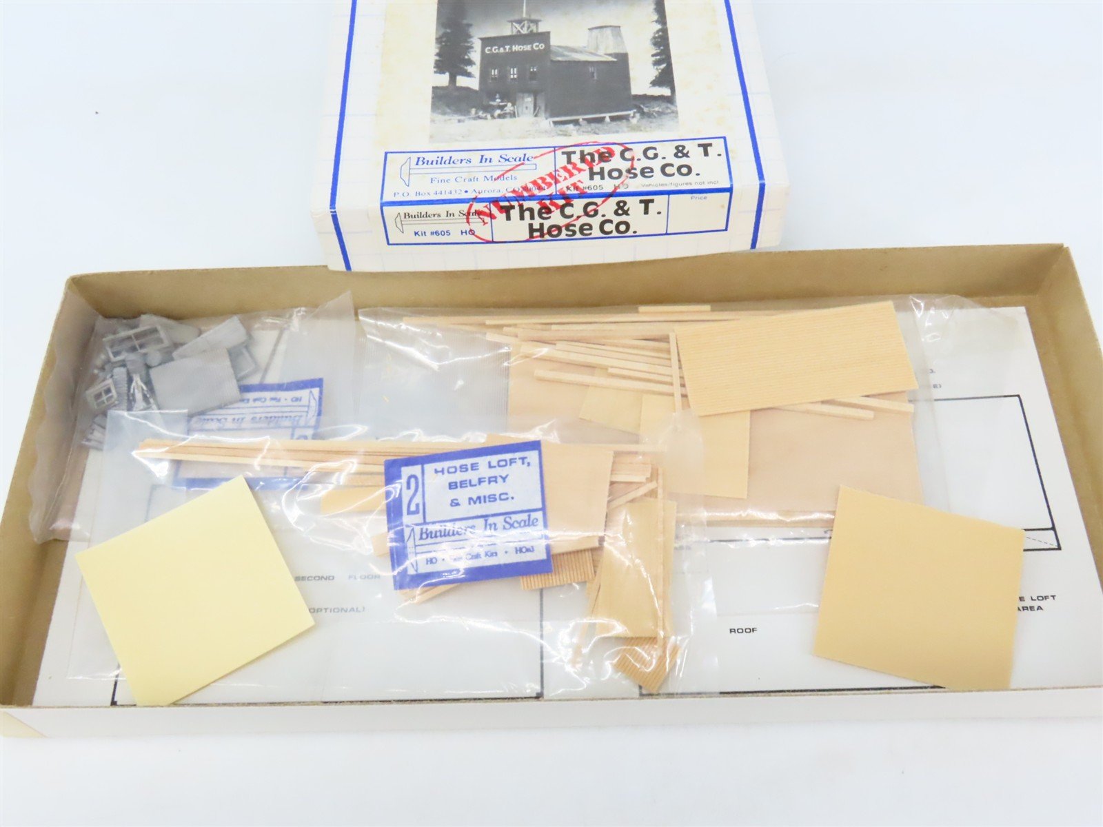 HO 1/87 Builders In Scale Craftsman Kit #605 The C.G.&T. Hose Co.