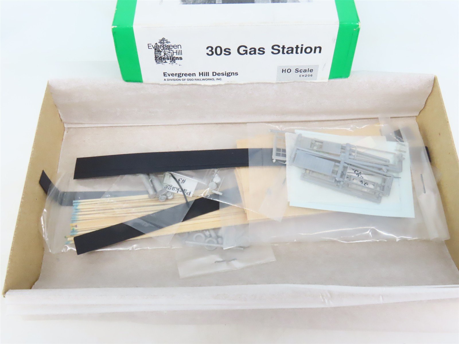 HO 1/87 Scale Evergreen Hill Designs Craftsman Kit #EH206 30's Gas Station