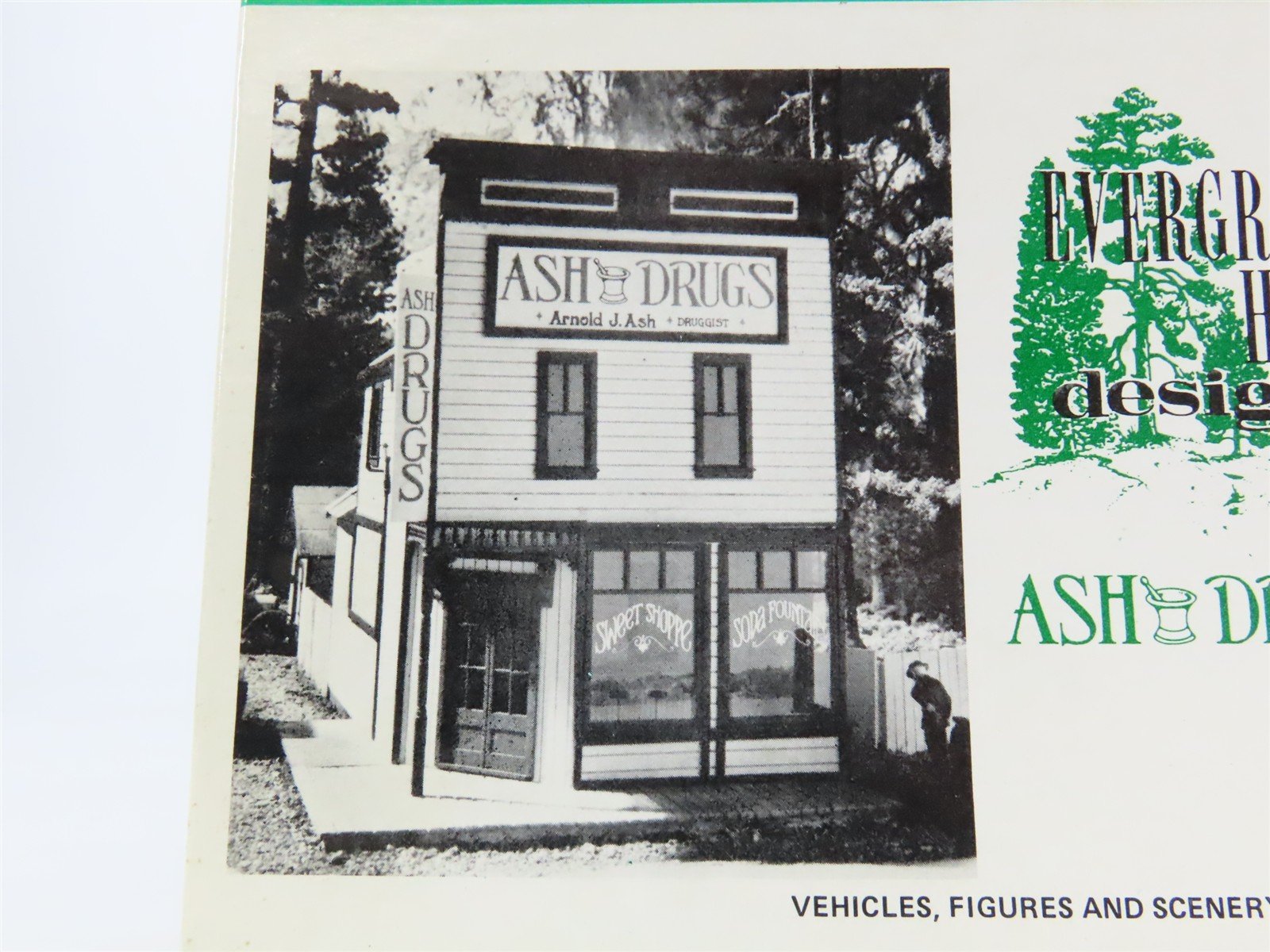 HO Scale Evergreen Hill Designs Craftsman Kit #EHD-203 Ash Drugs Store - SEALED