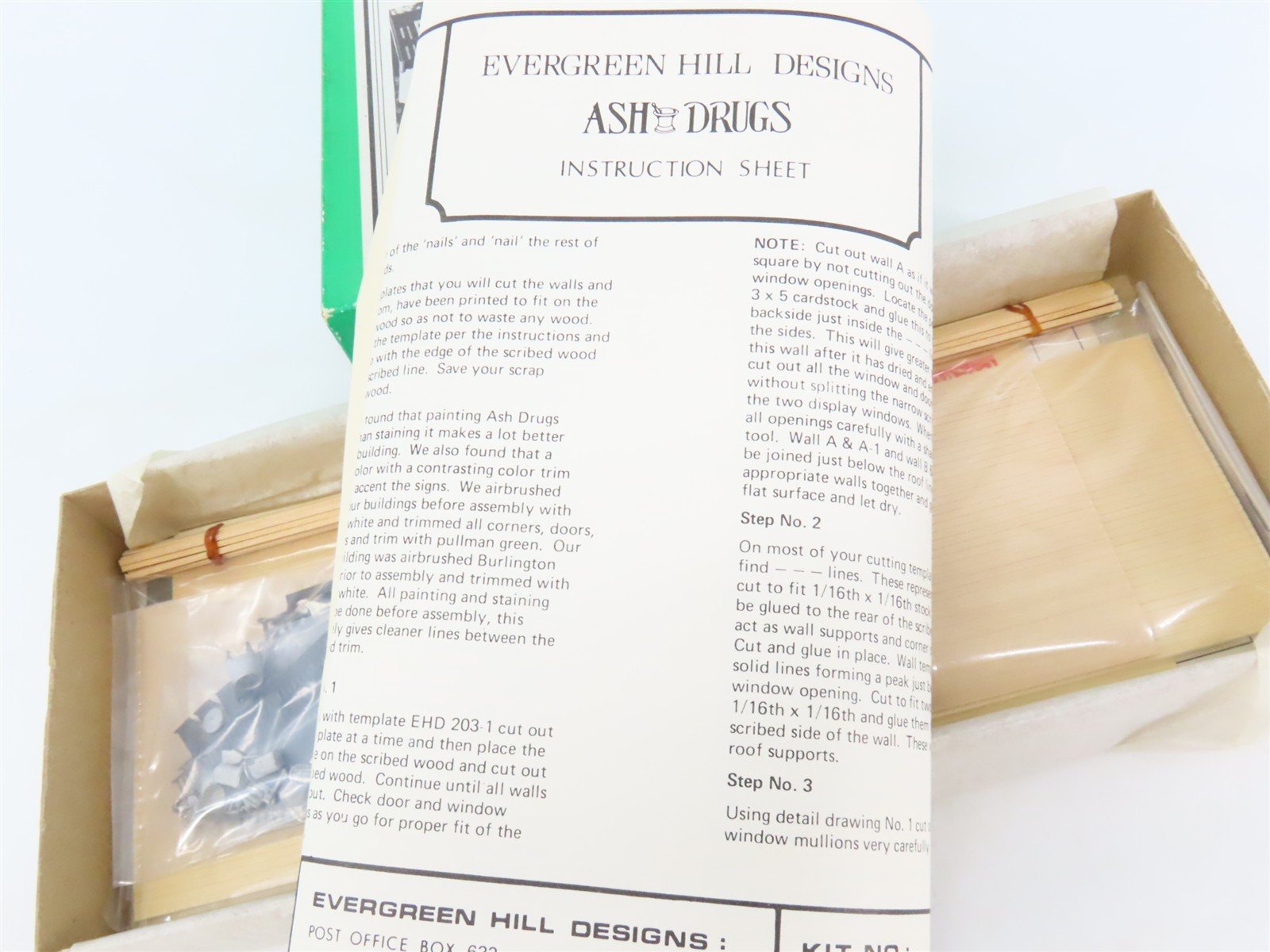 HO 1/87 Scale Evergreen Hill Designs Craftsman Kit #EH203 Ash Drugs Store