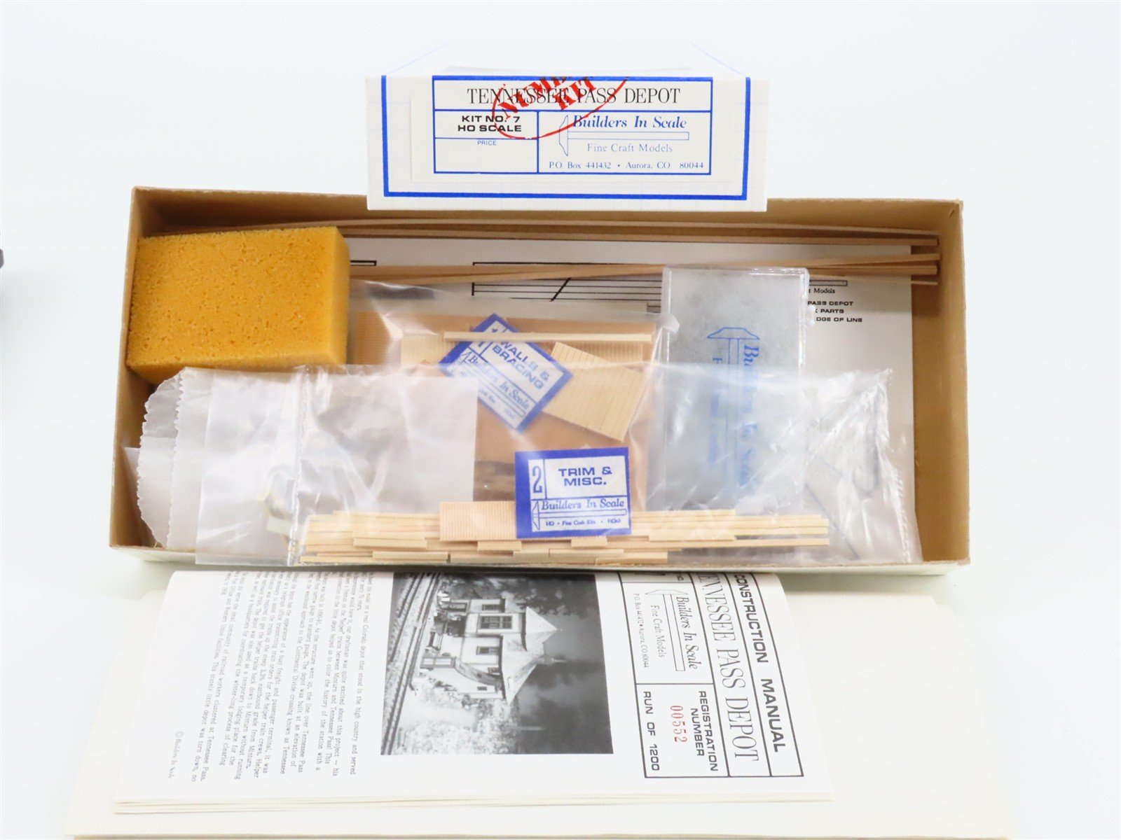 HO Scale Builder in Scale 7 Tennessee Pass Depot Building Kit