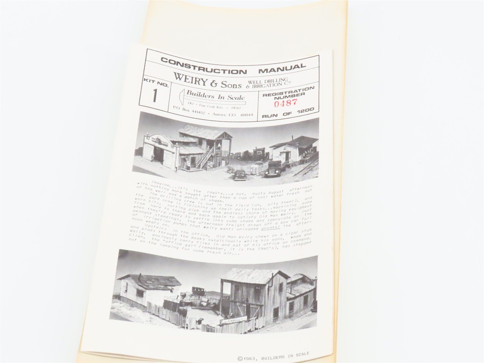 HO Builder in Scale 1 Weiry & Sons Well Drilling & Irrigation Building Kit