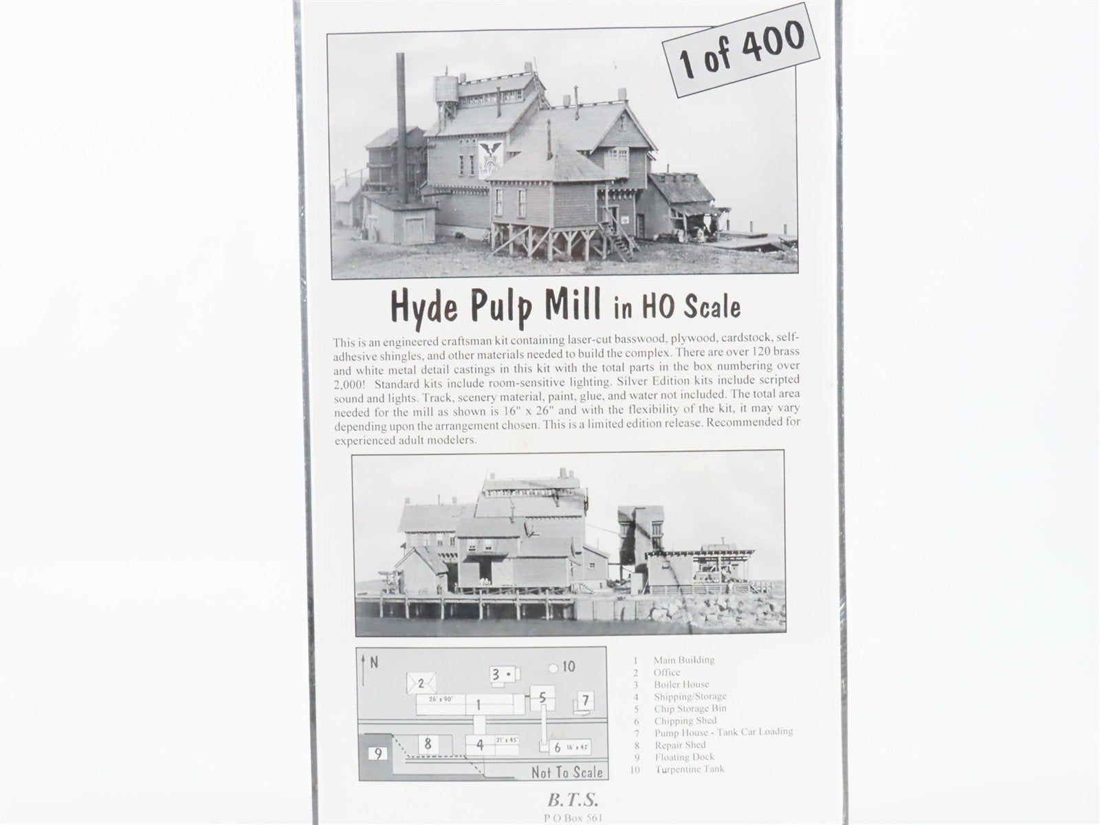 HO Scale Master Creations 95-SE-390 McCabe Hyde Pulp Mill Building Kit SEALED