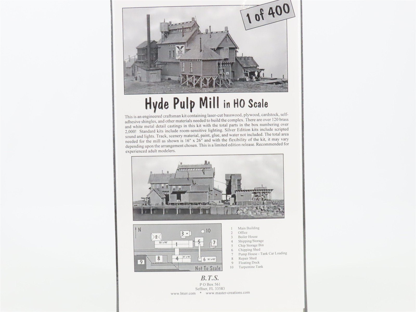 HO Scale Master Creations 95-SE-157 McCabe Hyde Pulp Mill Building Kit SEALED