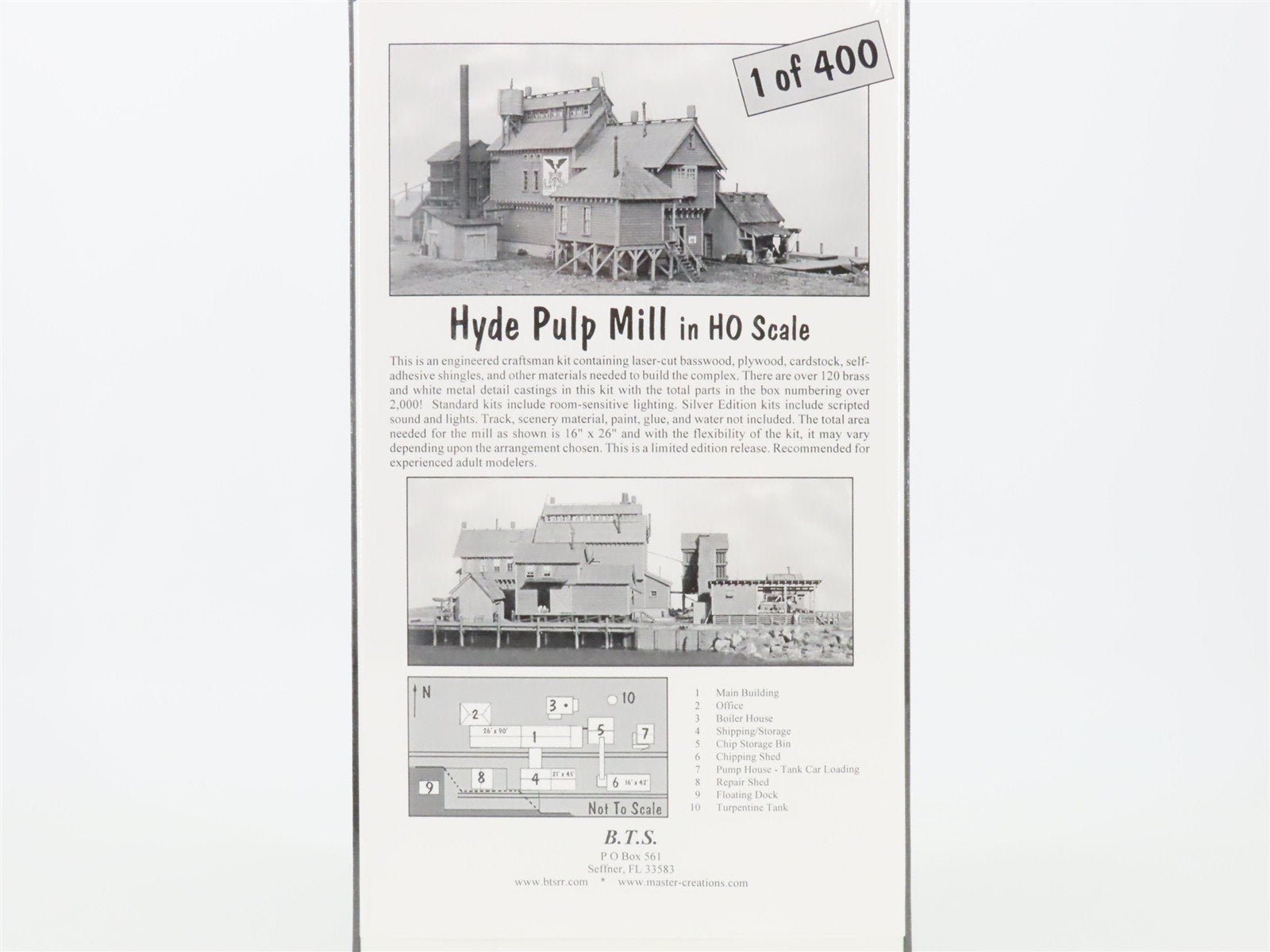HO Scale Master Creations 95-SE-293 McCabe Hyde Pulp Mill Building Kit SEALED