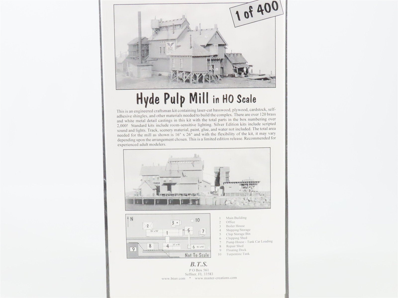 HO Scale Master Creations 95-L-378 McCabe Hyde Pulp Mill Building Kit SEALED