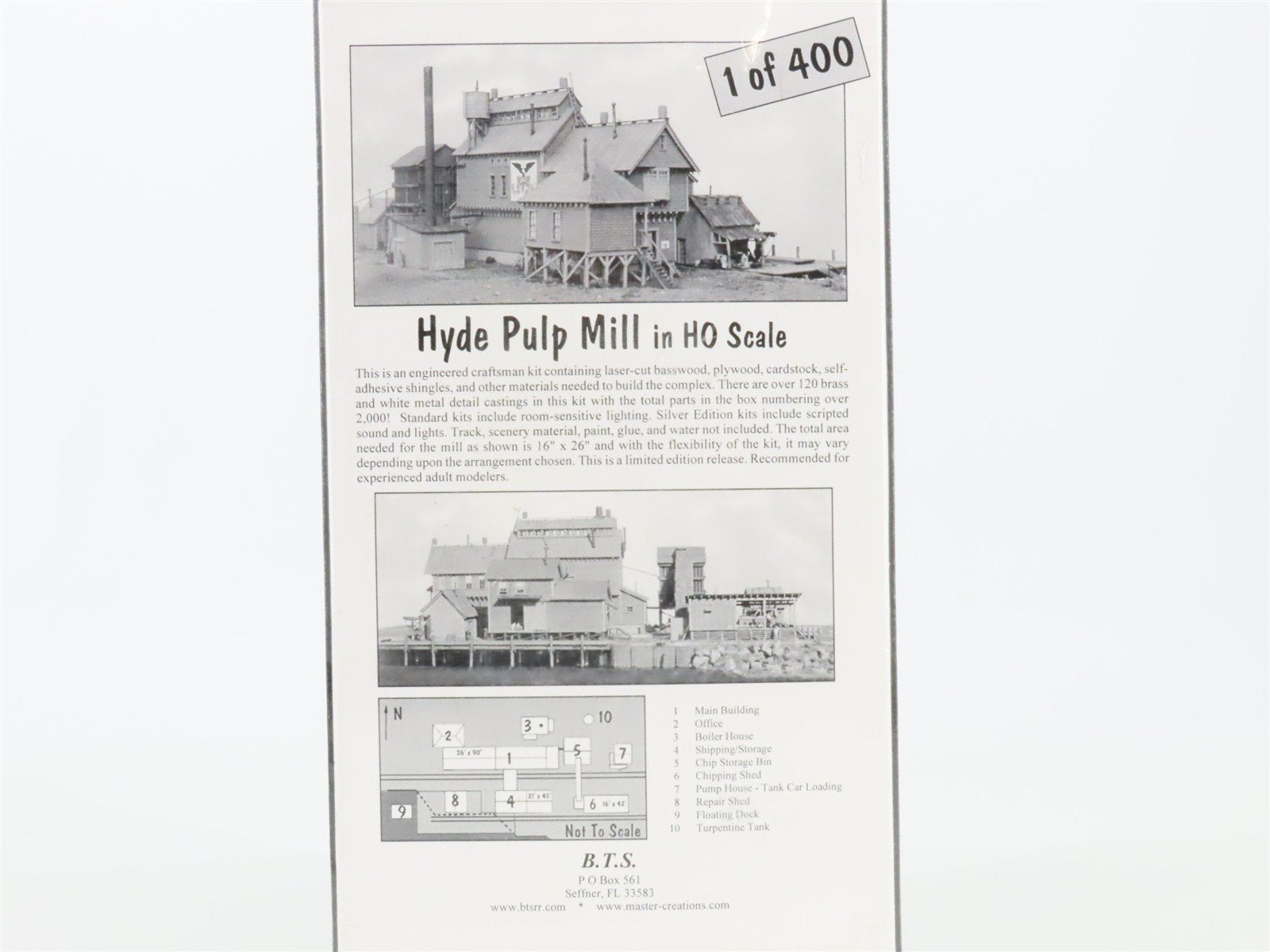 HO Scale Master Creations 95-L-241 McCabe Hyde Pulp Mill Building Kit SEALED