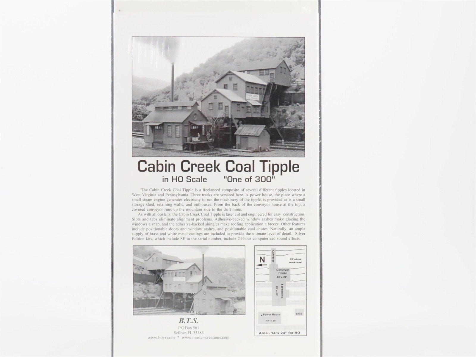 HO Master Creations 28105-L-160 Cabin Creek Coal Company Building Kit SEALED