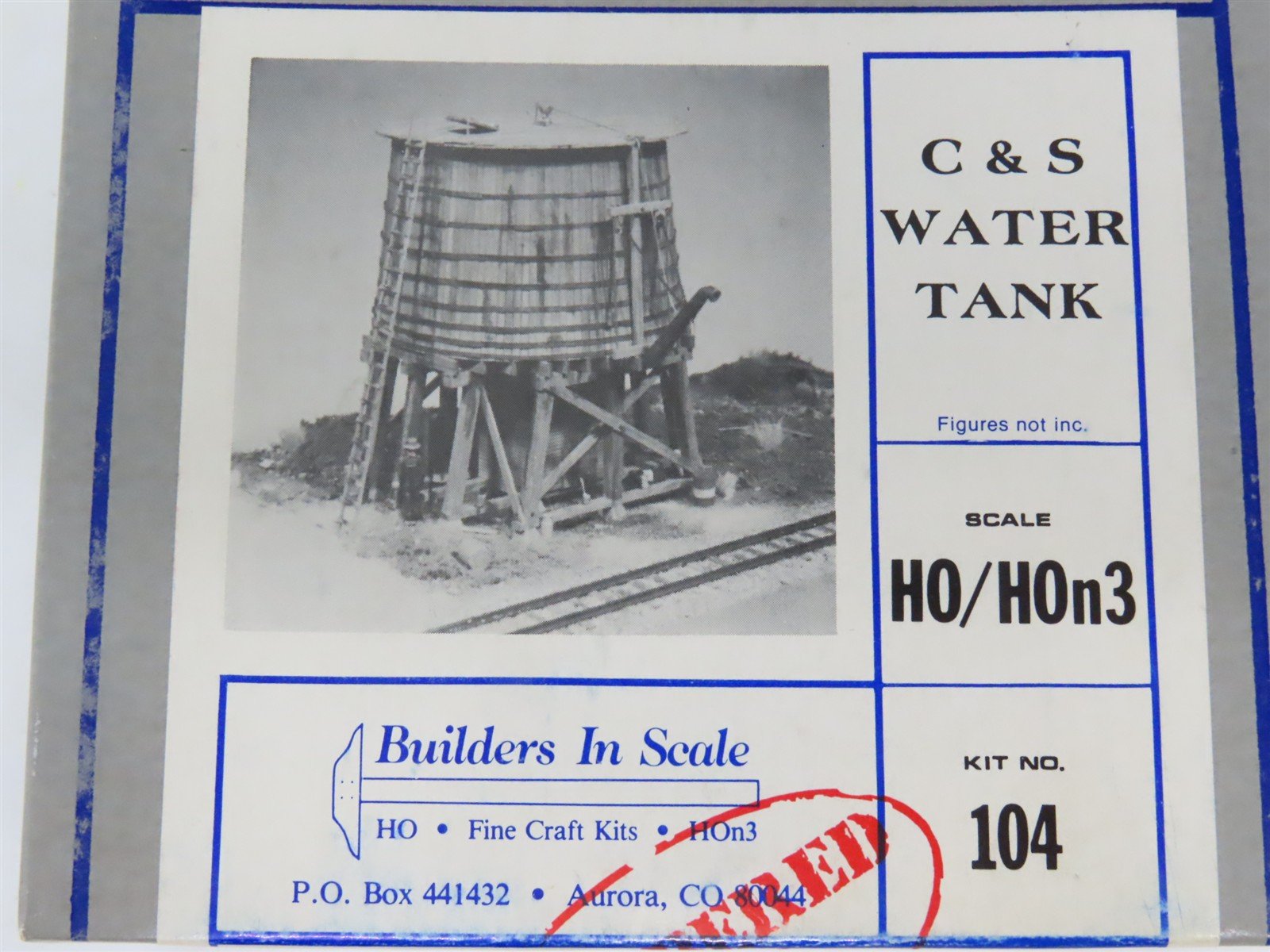 HO 1/87 Builders In Scale Craftsman Kit #104 C&S Water Tank