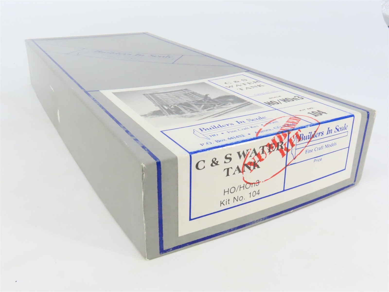 HO 1/87 Builders In Scale Craftsman Kit #104 C&S Water Tank