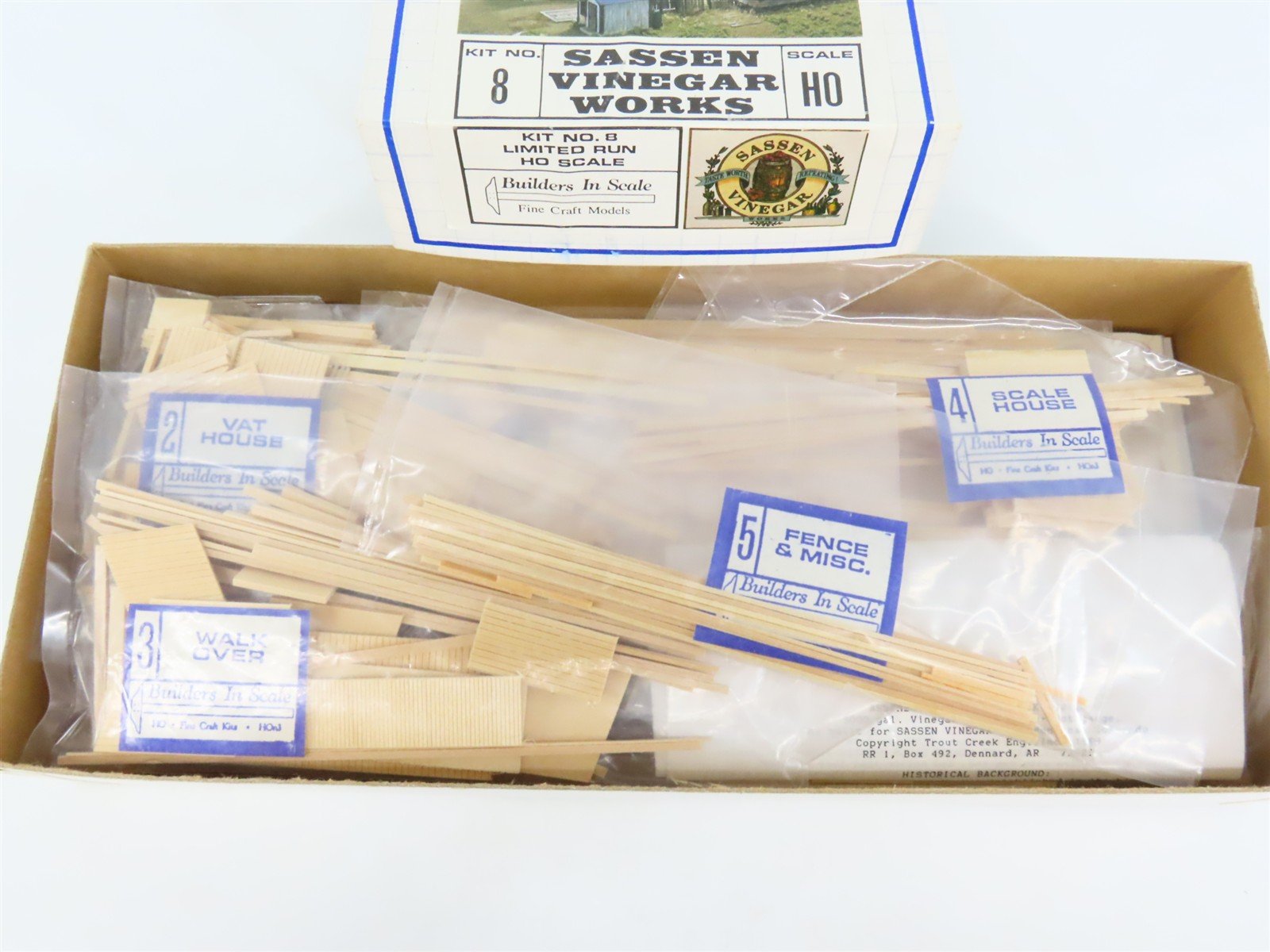 HO 1/87 Builders In Scale Craftsman Kit #8 Sassen Vinegar Works