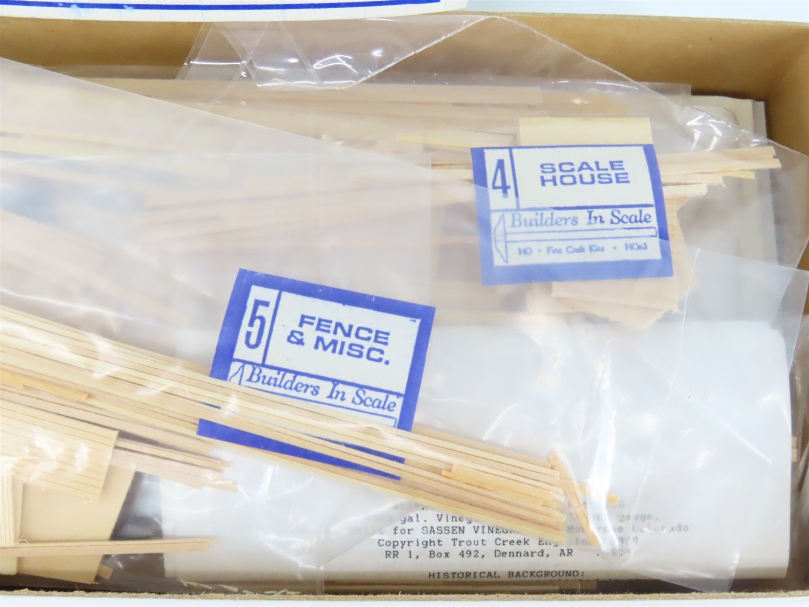 HO 1/87 Builders In Scale Craftsman Kit #8 Sassen Vinegar Works