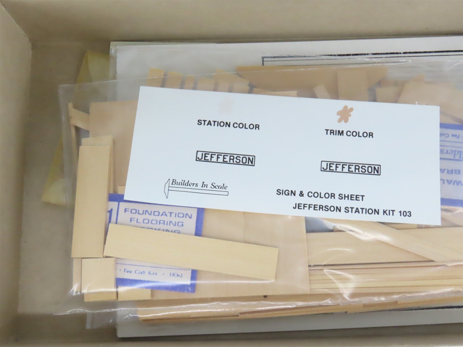 HO 1/87 Builders In Scale Craftsman Kit #103 Jefferson Station