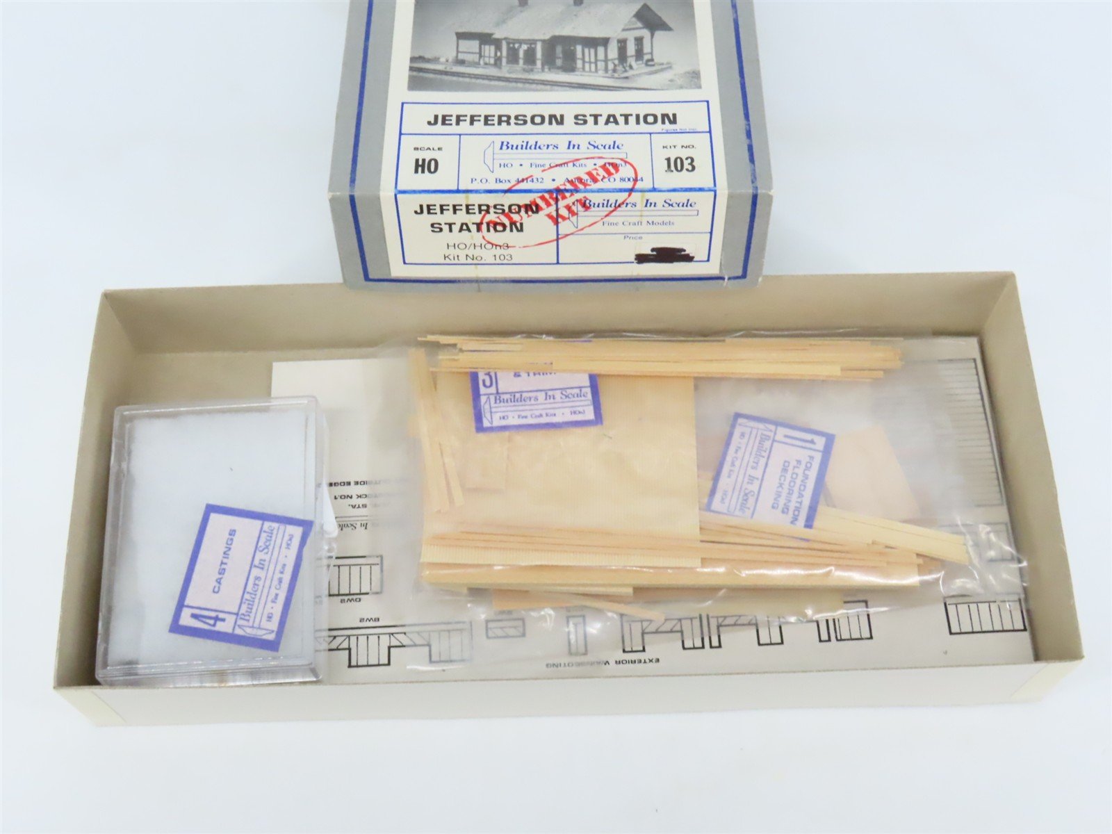 HO 1/87 Builders In Scale Craftsman Kit #103 Jefferson Station