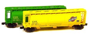 Z Scale FULL THROTTLE FTCOL74 CNW 51' 3-Bay Cylindrical Hoppers - Set #1