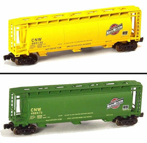 Z Scale FULL THROTTLE FTCOL74 CNW 51' 3-Bay Cylindrical Hoppers - Set #1