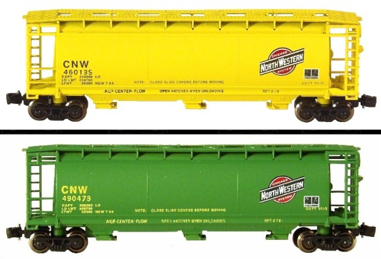 Z Scale FULL THROTTLE FTCOL74 CNW 51' 3-Bay Cylindrical Hoppers - Set #1