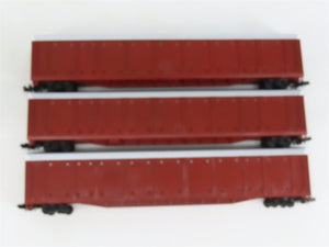 LOT of 3 N Scale Con-Cor 0001-60300 Unlettered Tri-Level Auto Rack Cars