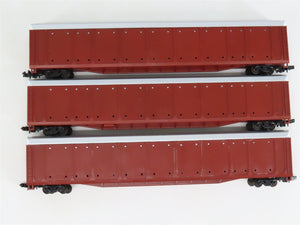 LOT of 3 N Scale Con-Cor 0001-60300 Unlettered Tri-Level Auto Rack Cars