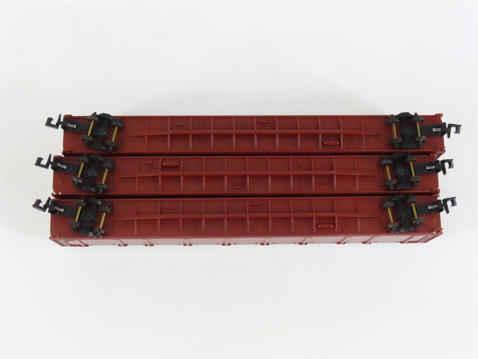 LOT of 3 N Scale Con-Cor 0001-60300 Unlettered Tri-Level Auto Rack Cars