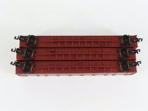 LOT of 3 N Scale Con-Cor 0001-60300 Unlettered Tri-Level Auto Rack Cars