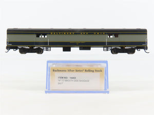 N Scale Bachmann Silver 14453 B&O Baltimore & Ohio 72' Baggage Passenger #763
