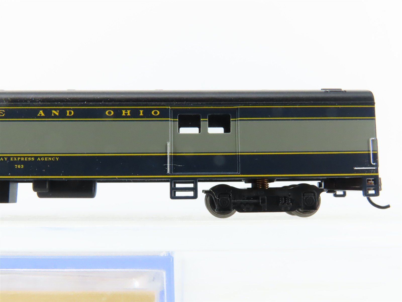 N Scale Bachmann Silver 14453 B&O Baltimore & Ohio 72' Baggage Passenger #763
