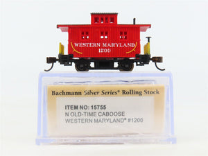 N Bachmann Silver 15755 WM Western Maryland Old-Time Center Cupola Caboose #1200