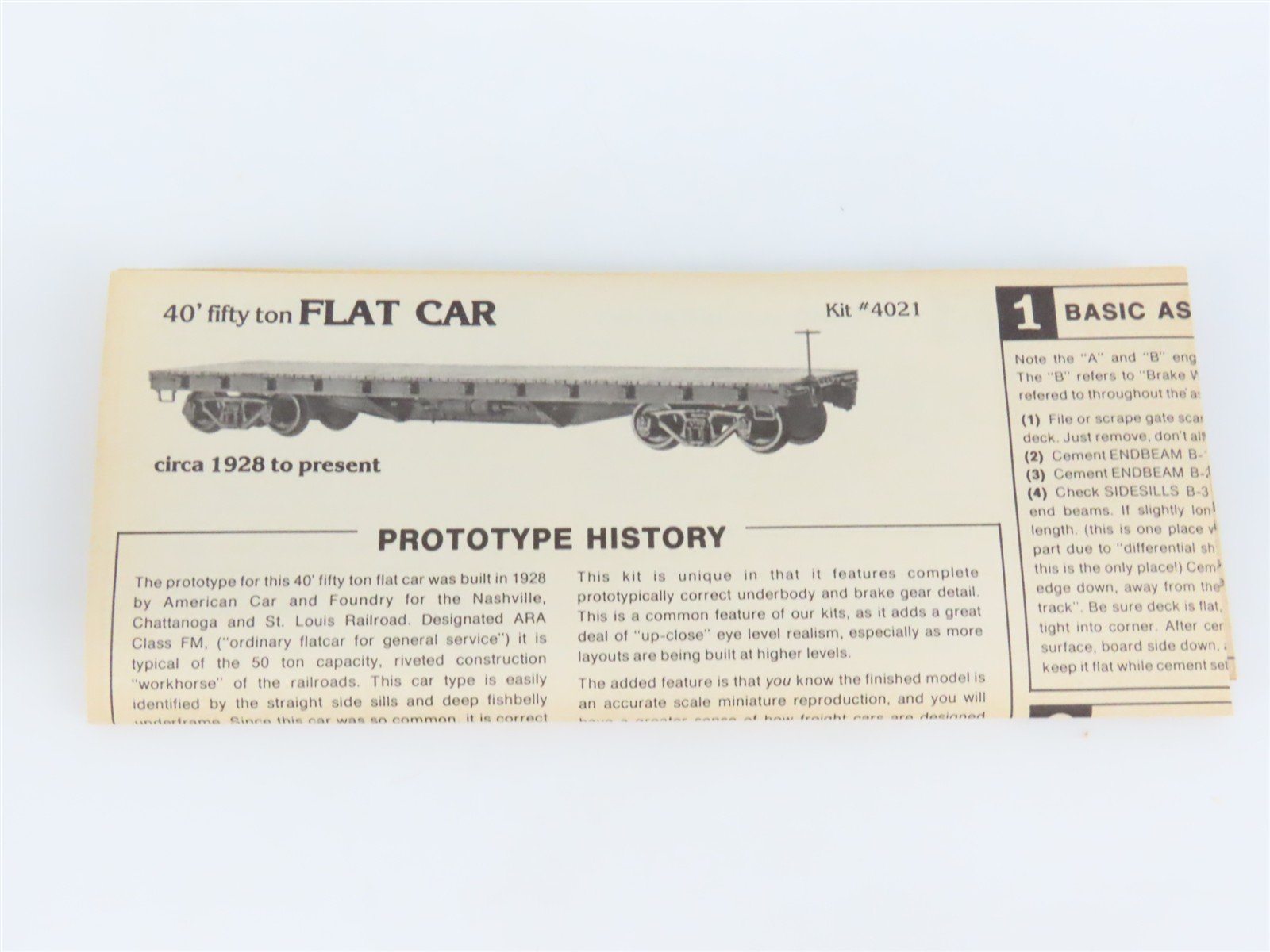 HO Scale The Gould Company Kit #4021 Undecorated 50-Ton 40' Flat Car