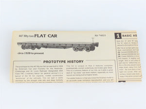 HO Scale The Gould Company Kit #4021 Undecorated 50-Ton 40' Flat Car