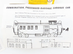 HO Scale Silver Streak Kit REA Combination Passenger-Baggage Caboose Car