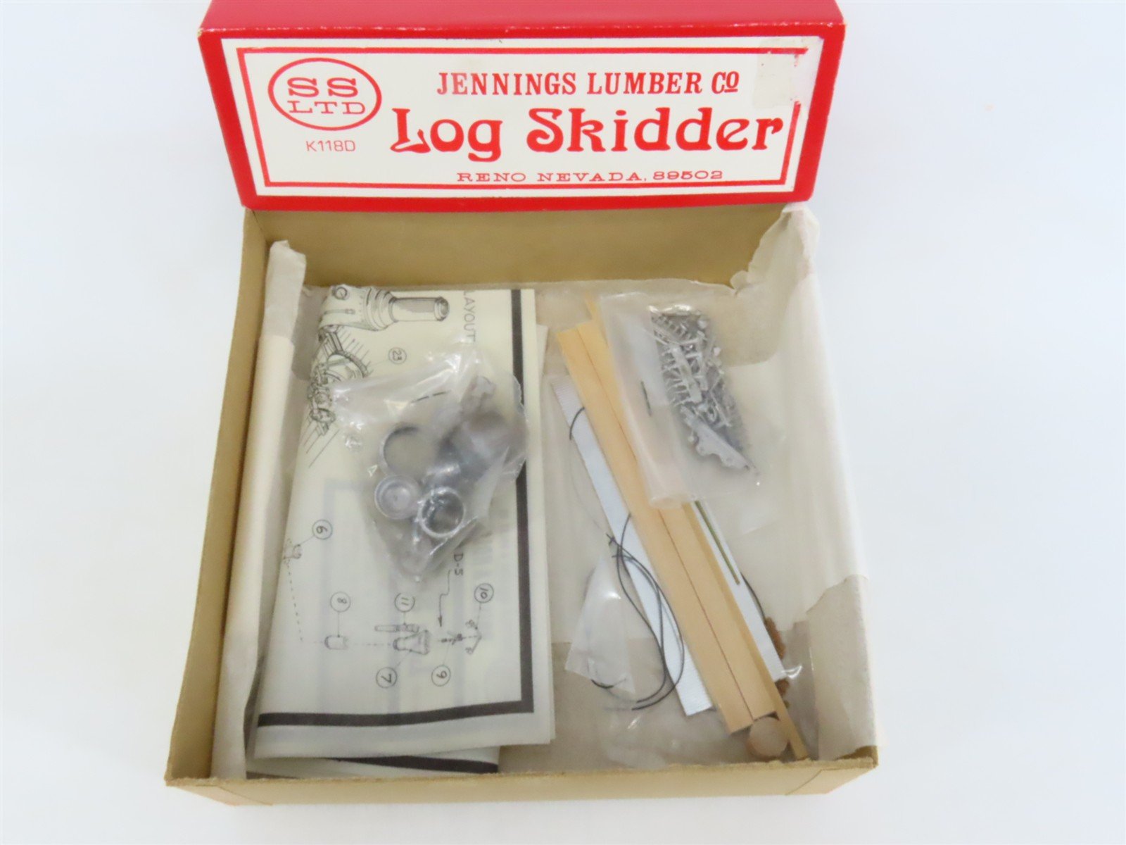 HO Scale Structures SS LTD Scenery Kit #K118D Jennings Lumber Co. Log Skidder