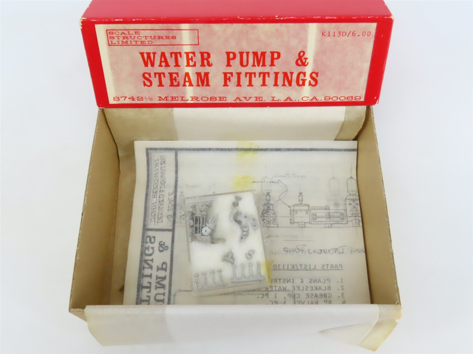 HO 1/87 Scale Structures SS LTD Scenery Kit #K113D Water Pump & Steam Fittings