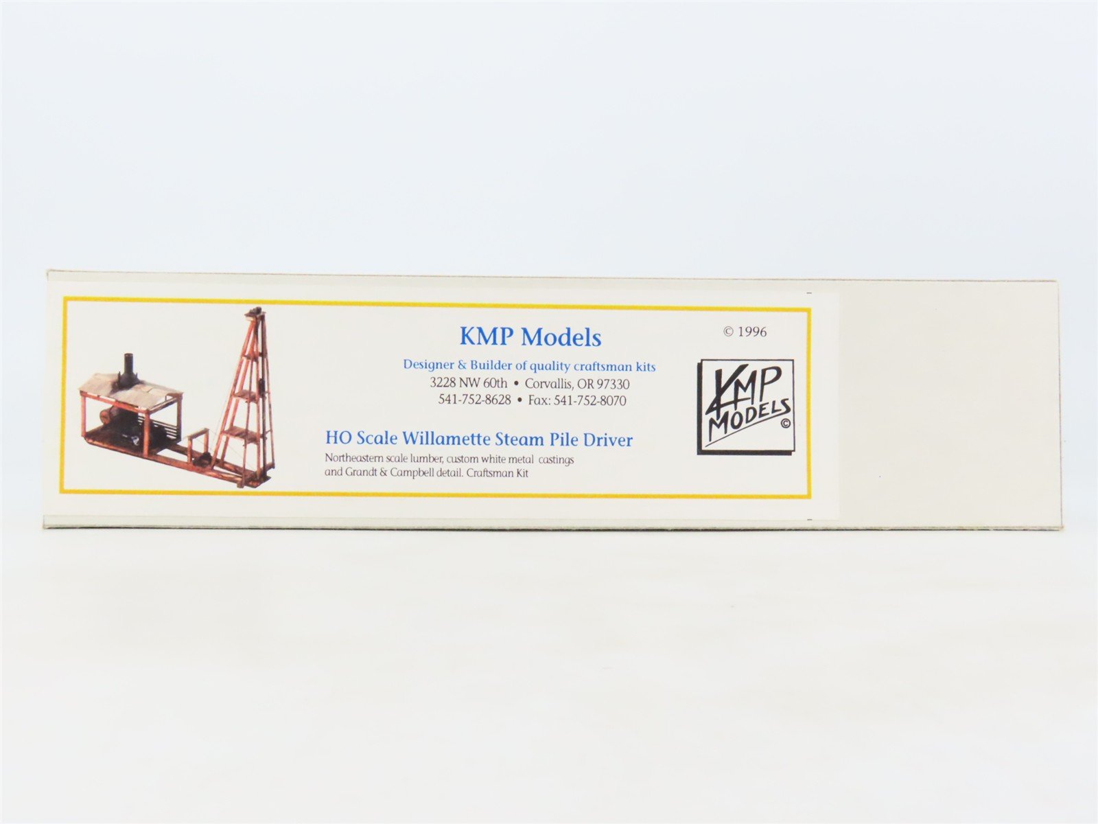 HO 1/87 Scale KMP Models Craftsman Kit Williamette Steam Pile Driver