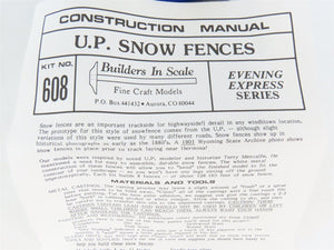 HO 1/87 Builders In Scale Evening Express Kit #608 UP Snow Fences