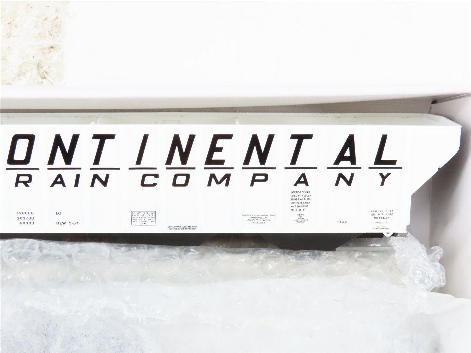 HO Proto 2000 Kit 21876 TLDX Continental Grain PS2-CD 3-Bay Covered Hopper #6406
