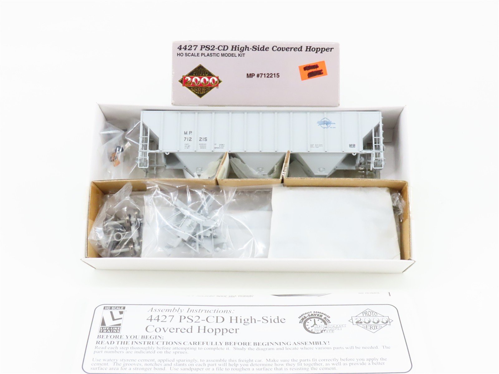 HO Proto 2000 Kit MP Mo-Pac Missouri Pacific PS2-CD 3-Bay Covered Hopper #712215