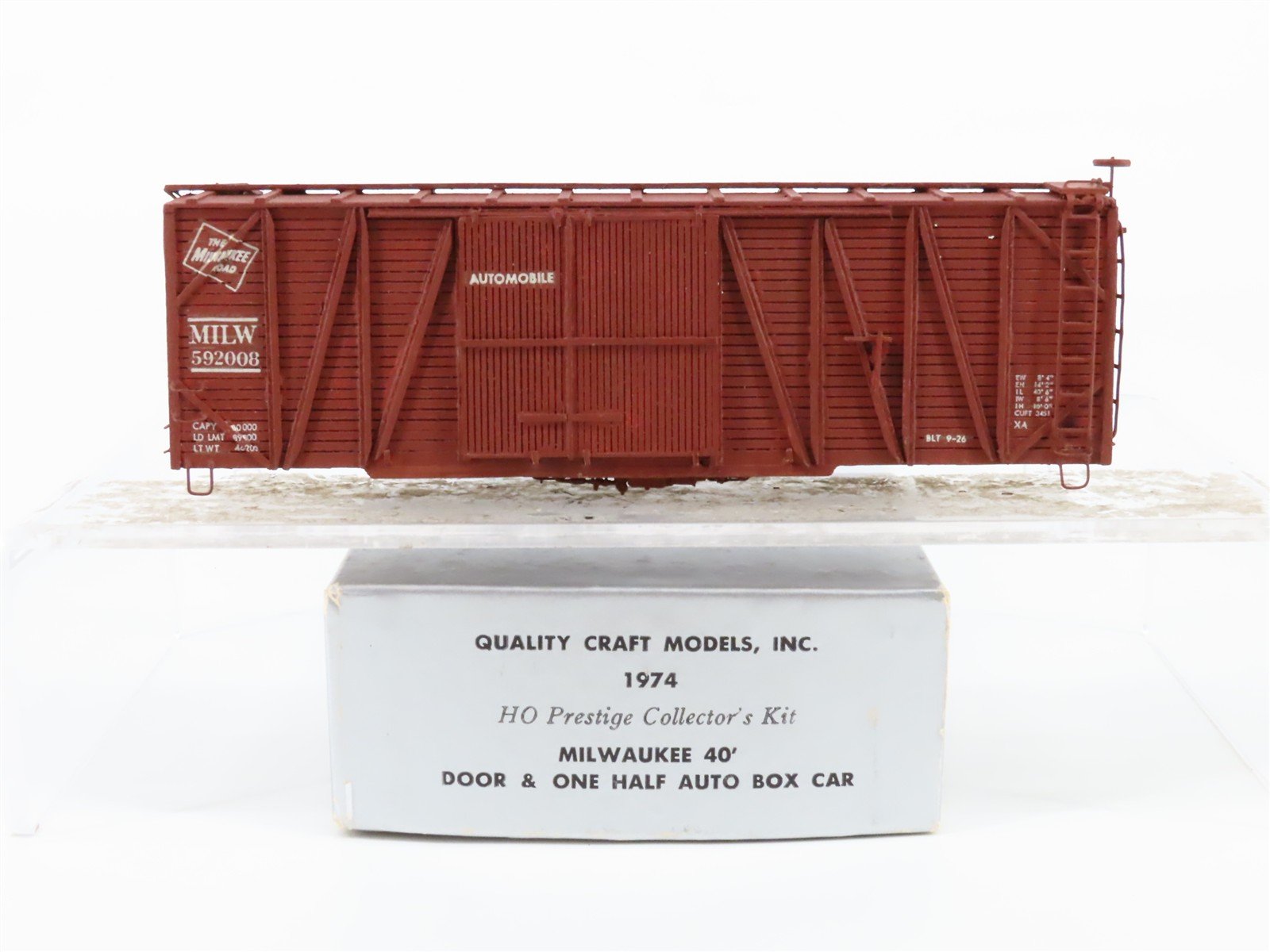 HO Quality Craft MILW Milwaukee Rd 40' Auto Box Car #592008 - Custom - Upgraded