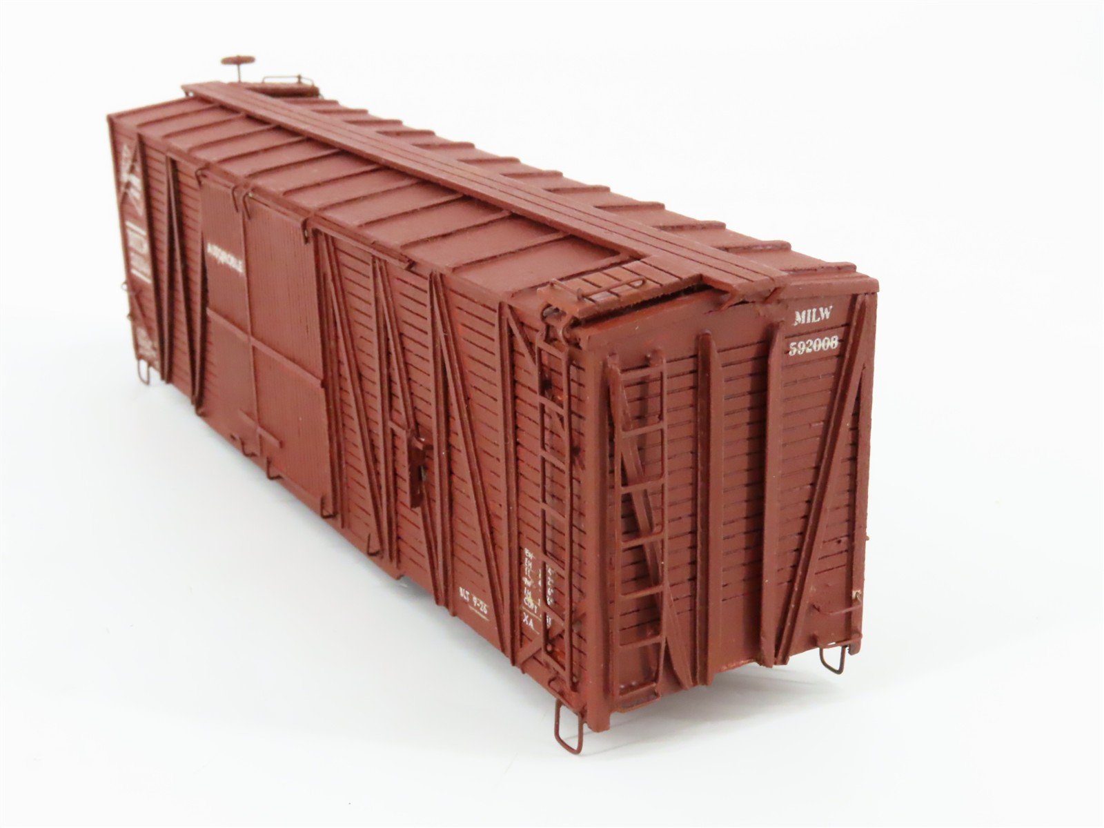 HO Quality Craft MILW Milwaukee Rd 40' Auto Box Car #592008 - Custom - Upgraded