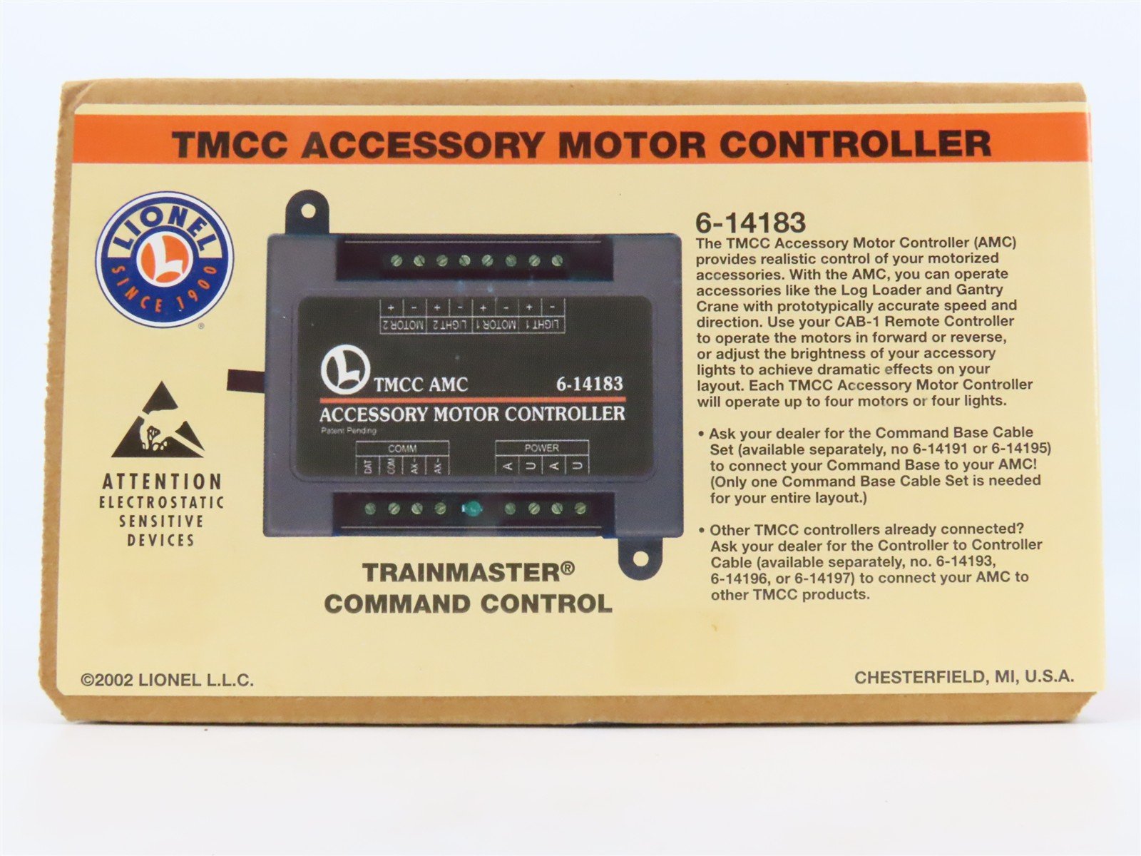 Lionel 6-14183 TMCC AMC Accessory Motor Controller - SEALED