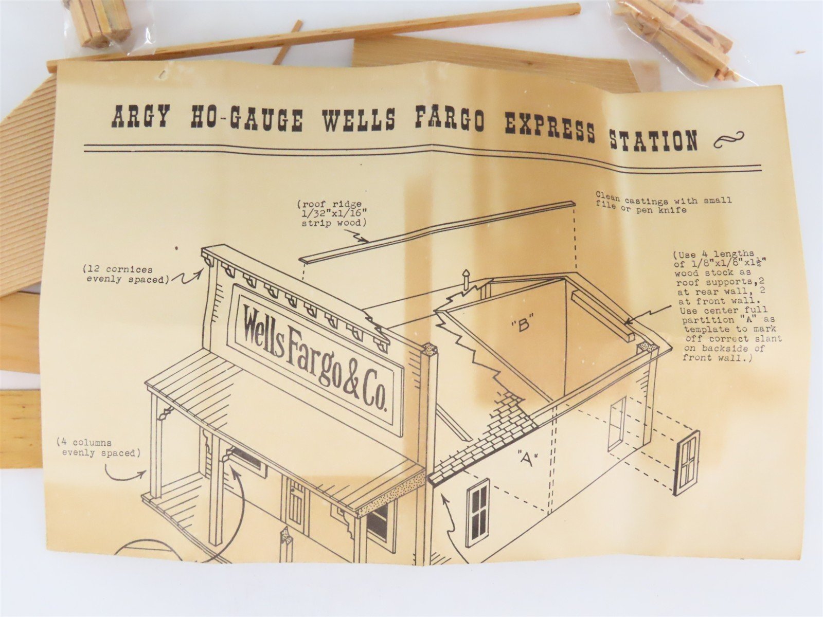 HO Argy Specialties Frontier Days Craftsman Kit Wells Fargo Express Station