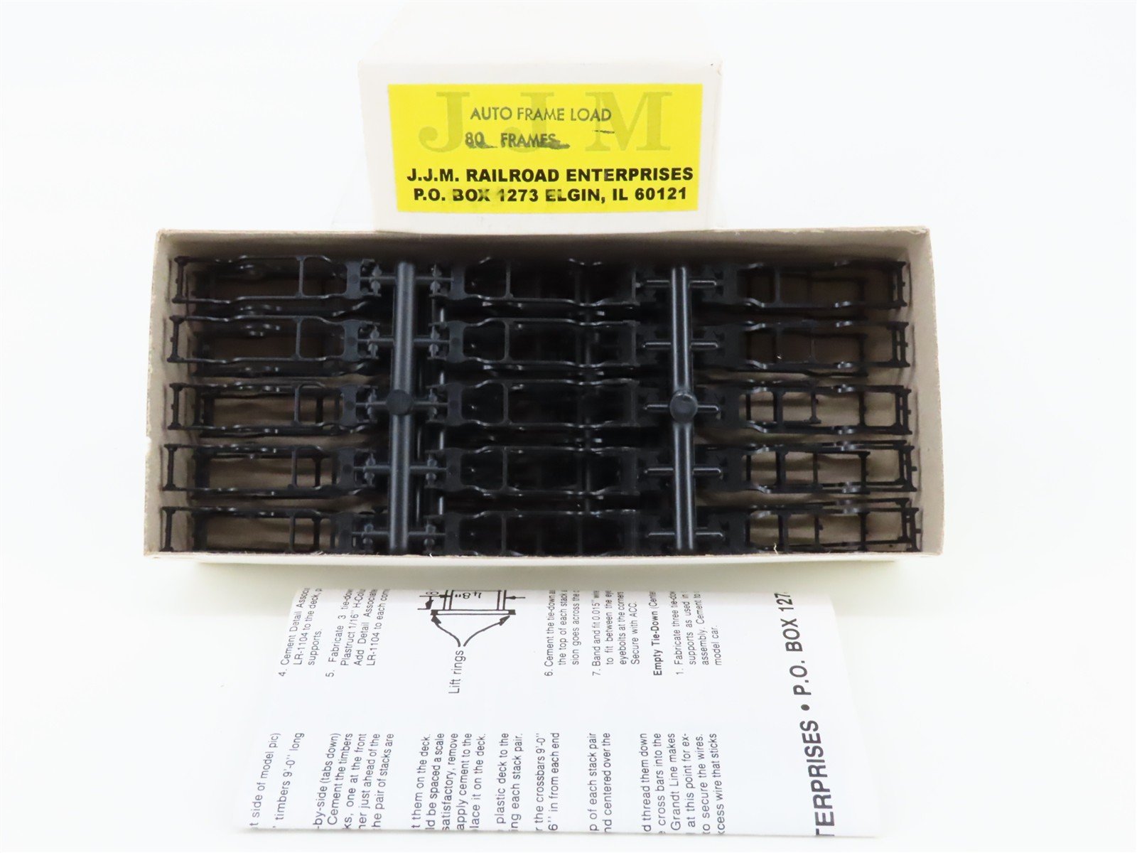 HO Scale JJM Enterprises Flat Car Load - 80 Auto Frames