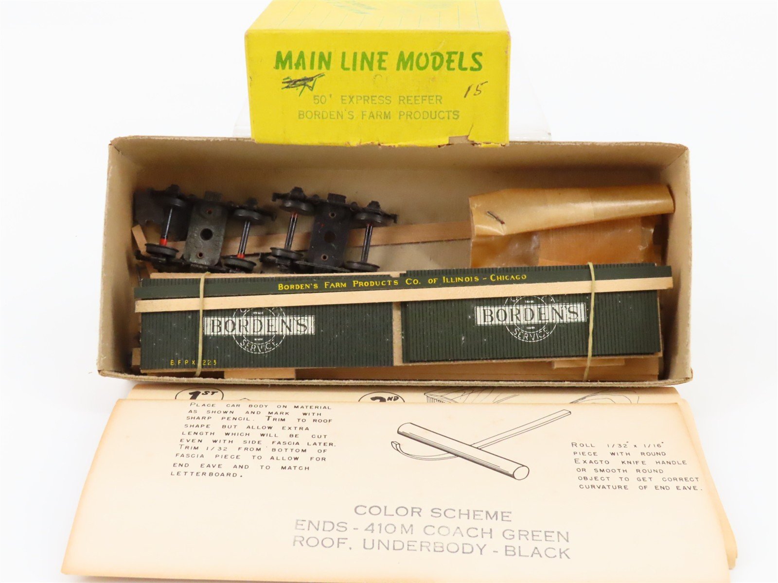 HO Main Line Models Kit BFPX Borden's Farm Products 50' Express Reefer #223