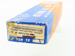 HO Scale Walthers Kit #7801 Undecorated 80' Observation Passenger Car
