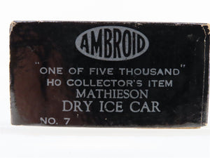 HO Scale Ambroid Craftsman Kit #7 Undecorated Mathieson Dry Ice Car/Reefer